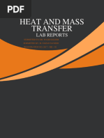 Heat and Mass Transfer Lab Reports