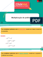 Multiplicação de Potências Matemática 6º Ano