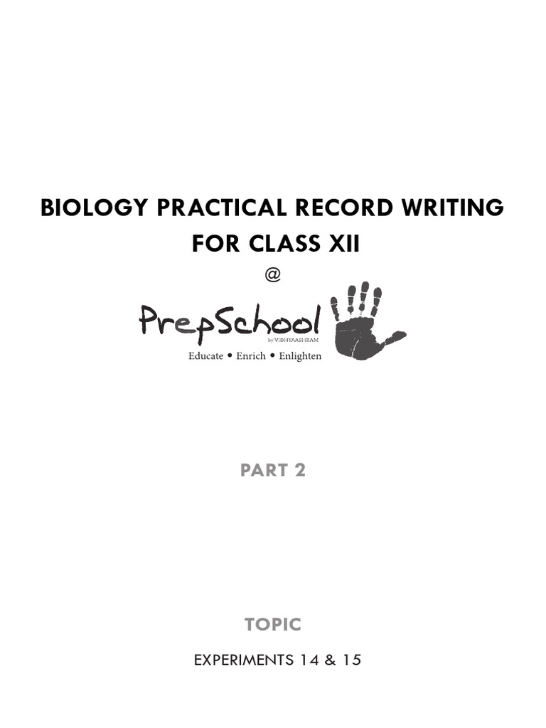Biology Record Writing Class XII 202223 PART 2 PDF