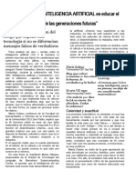 El Gran Reto Ante La INTELIGENCIA ARTIFICIAL Es Educar El