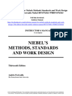 Solution Manual For Niebels Methods Standards and Work Design 13th Edition Freivalds Niebel 0073376361 9780073376363