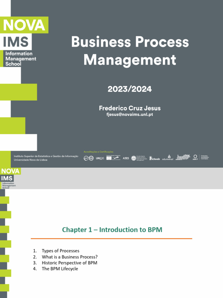 Chapter 1 Introduction To Business Process Management Updated With
