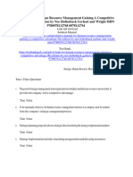 Test Bank For Human Resource Management Gaining A Competitive Advantage 9th Edition by Noe Hollenback Gerhart and Wright ISBN 9780078112768 0078112761