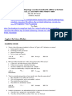 Test Bank For Cultural Anthropology Canadian Canadian 4th Edition by Haviland Kilmurray Fedorak Lee ISBN 0176648801 9780176648800