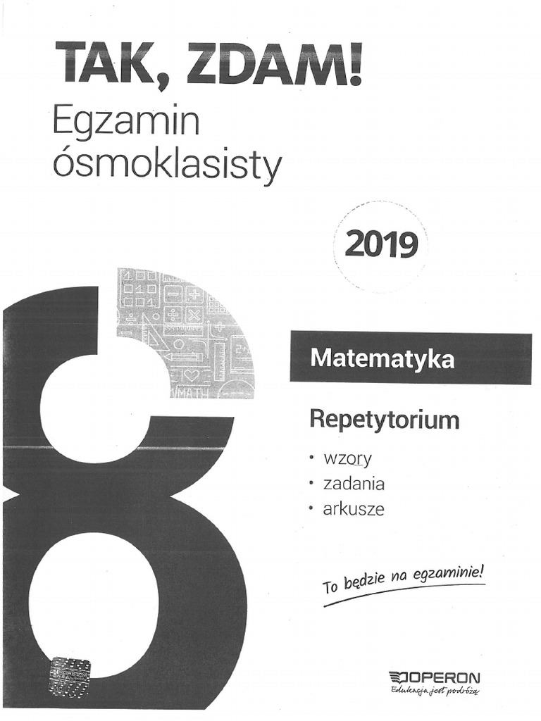 Matematyka Repetytorium Wzory Zadania I Arkusze Egzamin ósmoklasisty