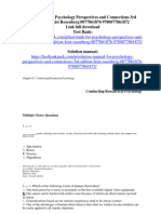 Test Bank For Psychology Perspectives and Connections 3rd Edition Feist Rosenberg 0077861876 9780077861872