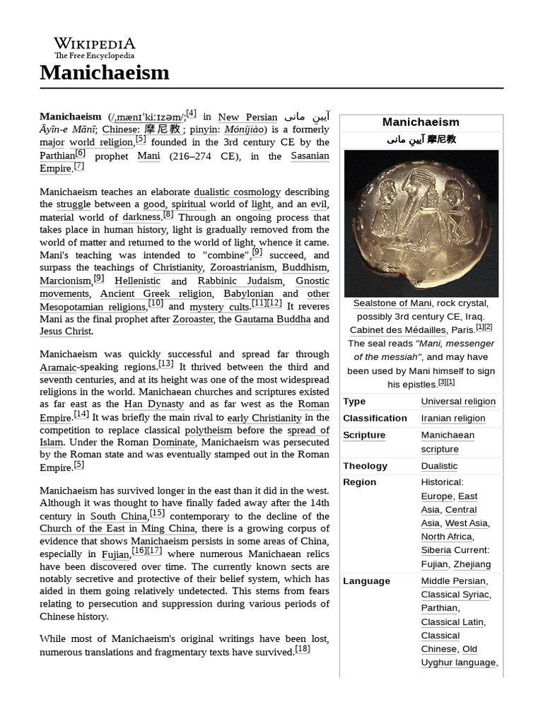 Manichaeism | PDF