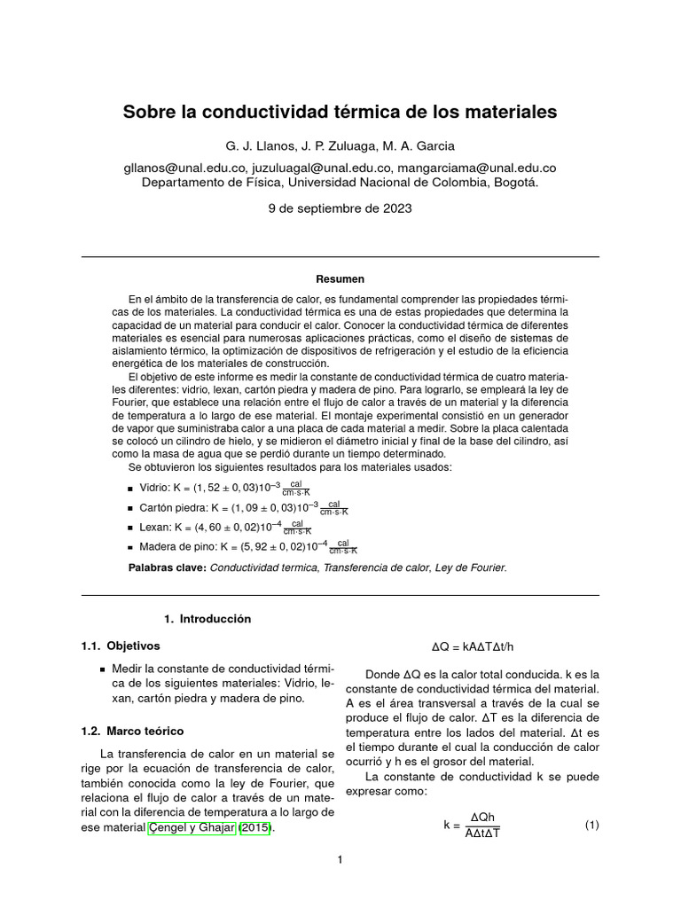 Conductividad Térmica PDF