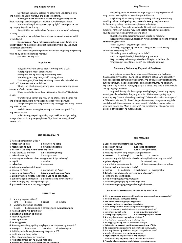 Filipino Babasahin | PDF