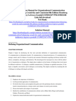 Solution Manual For Organizational Communication Balancing Creativity and Constraint 8th Edition Eisenberg Trethewey LeGreco Goodall 1319052347 9781319052348