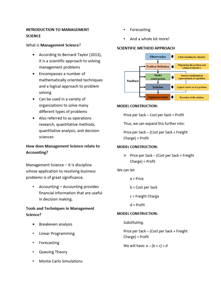 Management Science | PDF