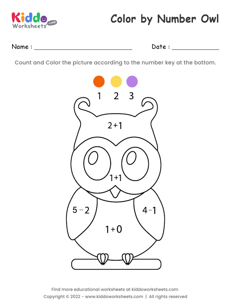 Color by Number Owl | PDF