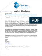 Internship Offer Letter - GAO Tek Inc