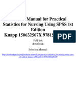 Solution Manual For Practical Statistics For Nursing Using SPSS 1st Edition Knapp 150632567X 9781506325675