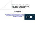 Solution Manual For Precalculus Mathematics For Calculus International Metric Edition 7th Edition Stewart Redlin Watson 1305999983 9781305999985