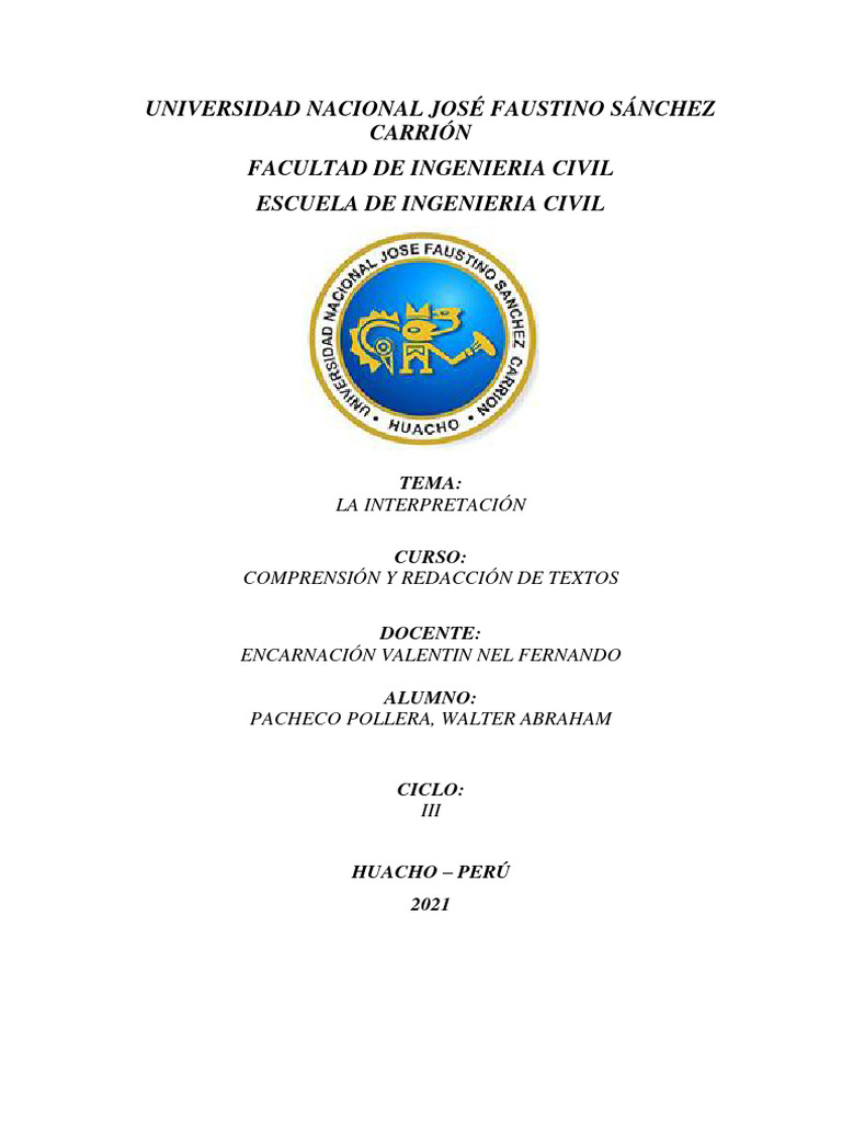 La Interpretación PDF