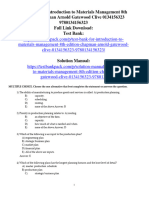 Test Bank For Introduction To Materials Management 8th Edition Chapman Arnold Gatewood Clive 0134156323 9780134156323