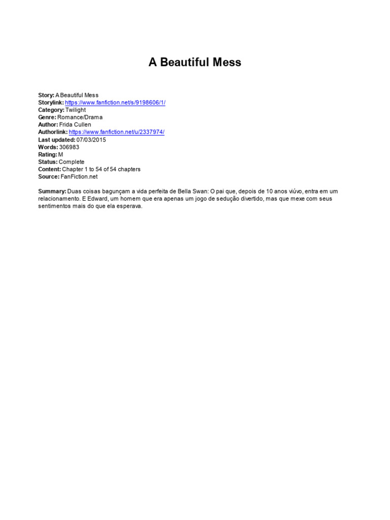 A Beautiful Mess | PDF | Poesia