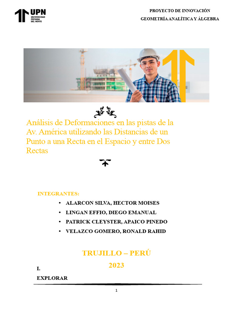 Segundo Avance - Proyecto de Innovacion de Geometría Analítica | PDF ...