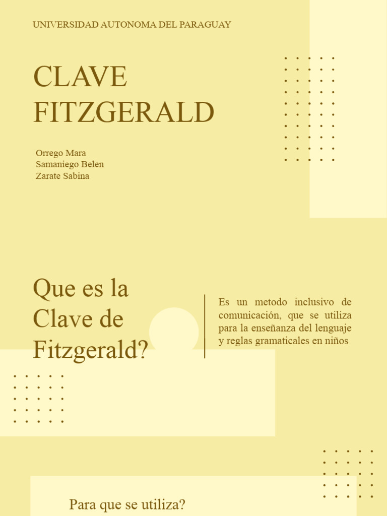 Clave Fitzgerald: Método Inclusivo para Lenguaje | PDF