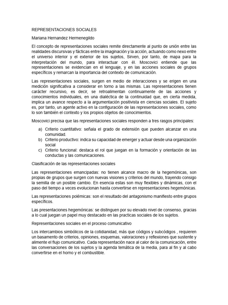 Representaciones Sociales PDF