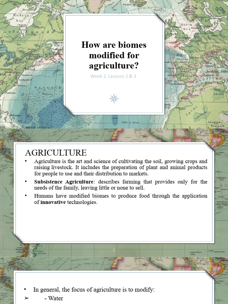 How Are Biomes Modified For Agriculture PDF