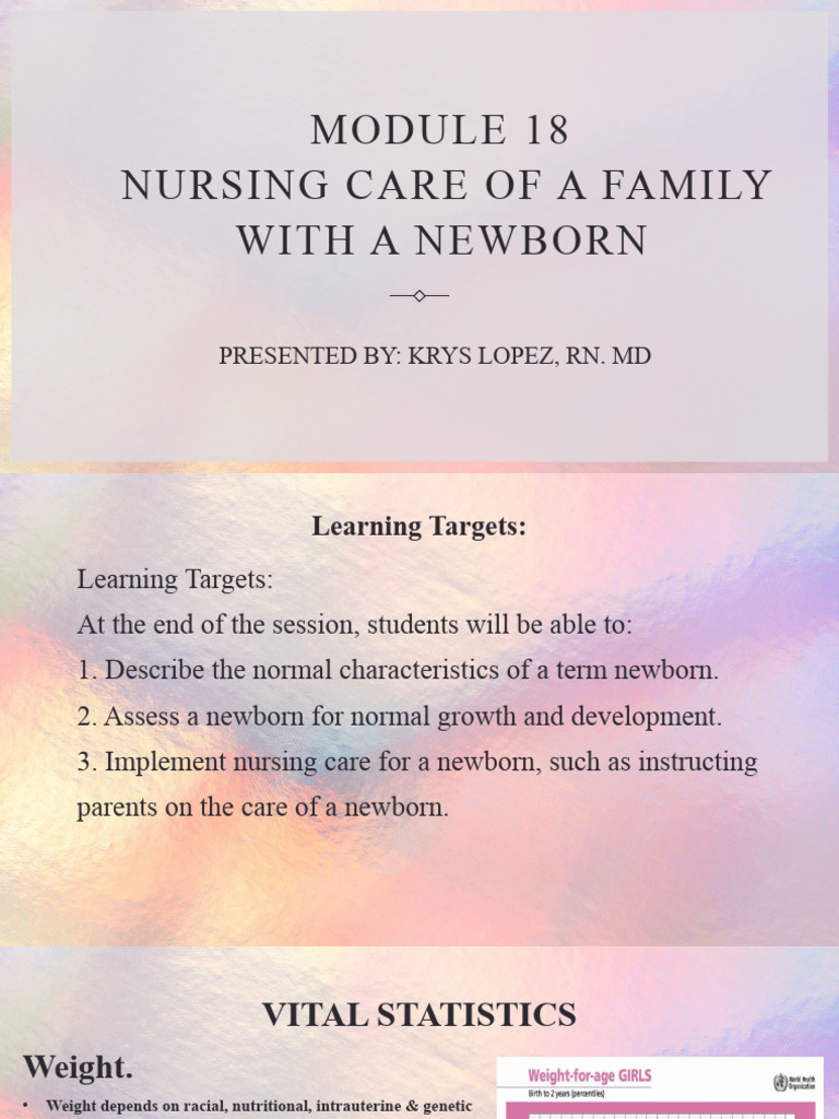 Module 18 Nursing Care of A Family With A Newborn | PDF