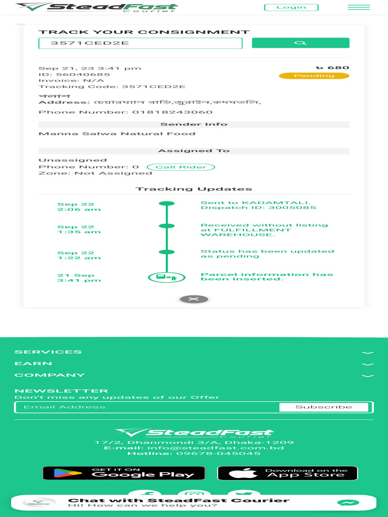 Steadfast Courier Fastest Courier Service in Bangladesh | PDF