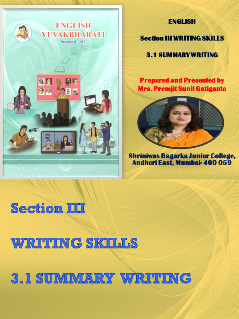 3 1 Summary Writing Pdf