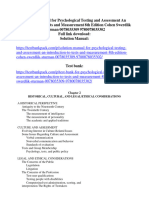 Solution Manual For Psychological Testing and Assessment An Introduction To Tests and Measurement 8th Edition Cohen Swerdlik Sturman 0078035309 9780078035302