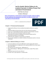 Solution Manual For Quality Medical Editing For The Healthcare Documentation Specialist 1st Edition Ireland Wall 1285186524 9781285186528