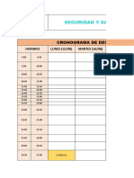 Cronograma de Desinfección - Gerencia de Calidad y Gestion Ambiental - 2DA SEMANA