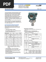 Yokogawa EJA530E Pressure TX Datasheet