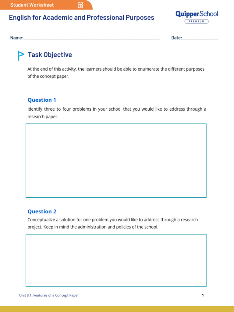 What Are The Parts Of A Concept Paper Pdf