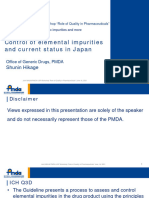 Control of Elemental Impurities and Current Status in Japan: Shunin Hikage