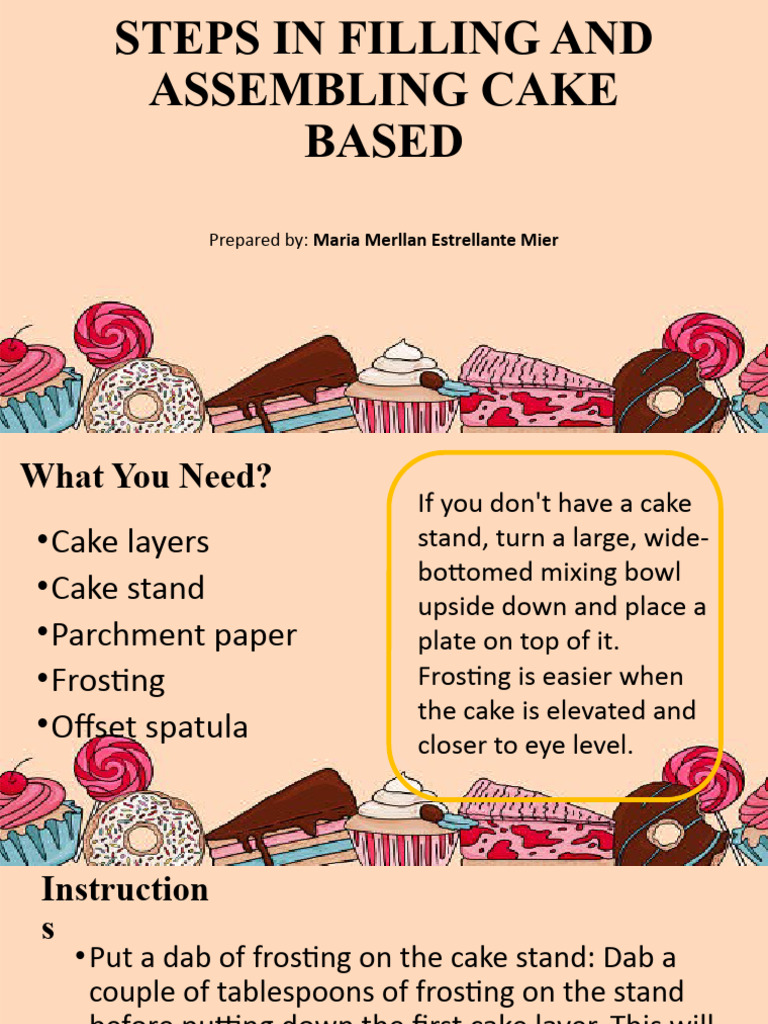 Cake Assembly and Fondant Guide | PDF | Wellness