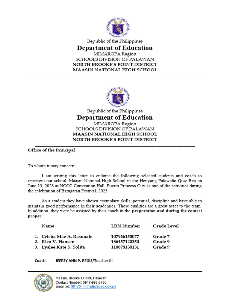 ENDORSEMENT | PDF