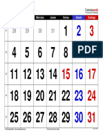 Calendario Agosto 2025 Espana Horizontal Grandes Cifras