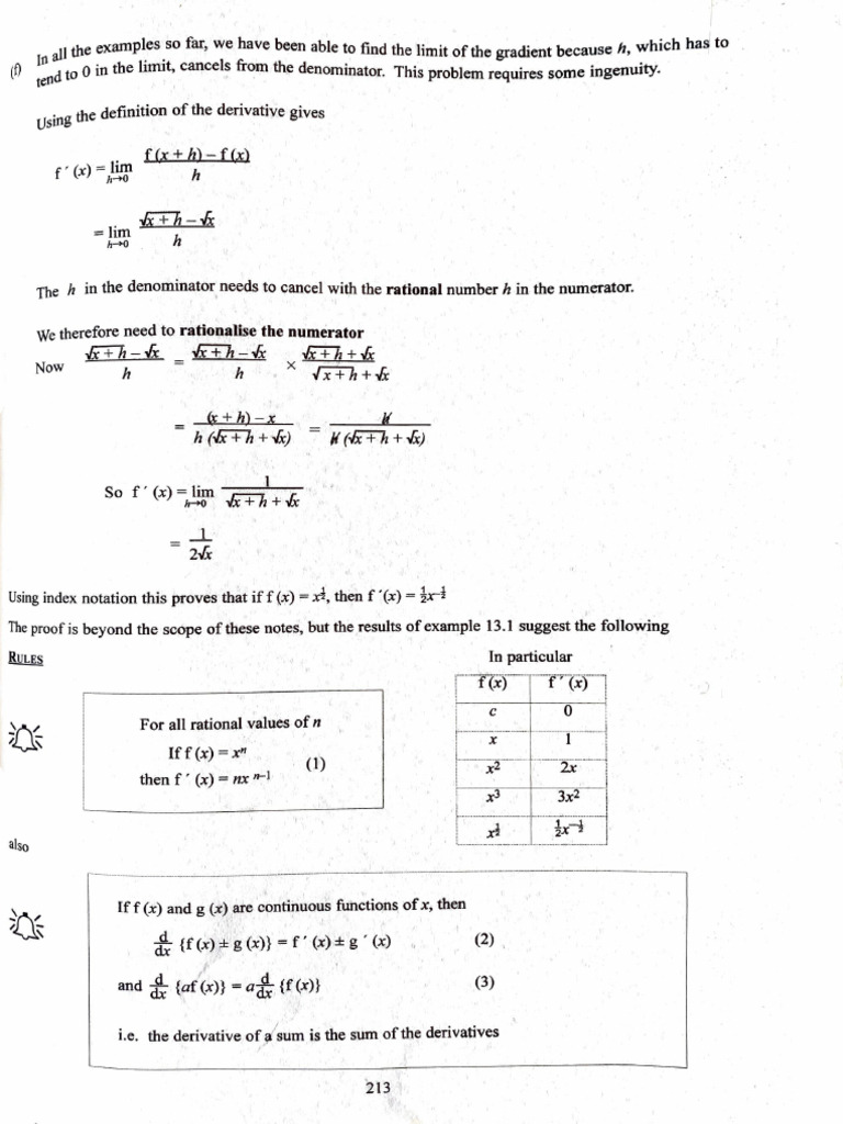  pg 213 230 pure mathematics for cape pdf tangent gradient