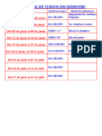 Rol de Turnos 2do Bimestre