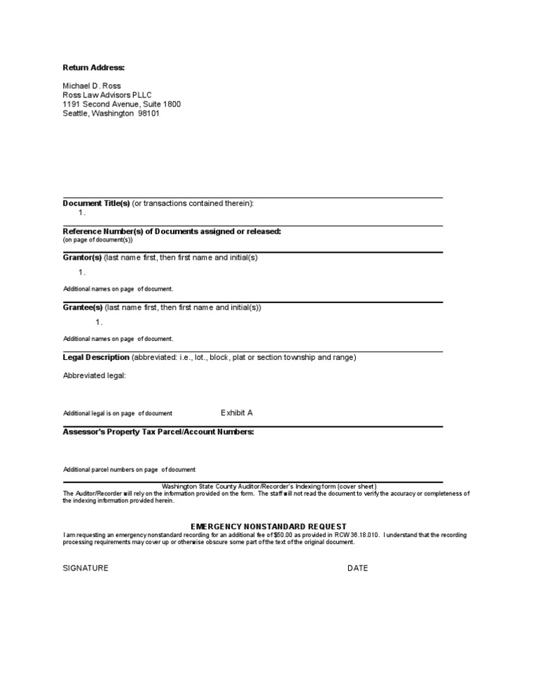 Recording Cover Sheet PDF