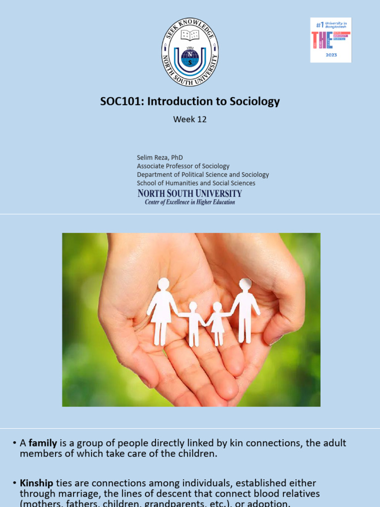 SOC101 Lecture Slides Week 12 | PDF