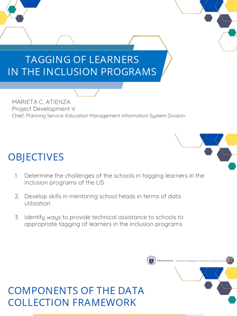 Tagging of learners in inclusion programs v4 1 mca from sir jericho