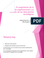 Sesión 5. El surgimiento de la sociología organizacional y la difusión de los laboratorios sociológicos