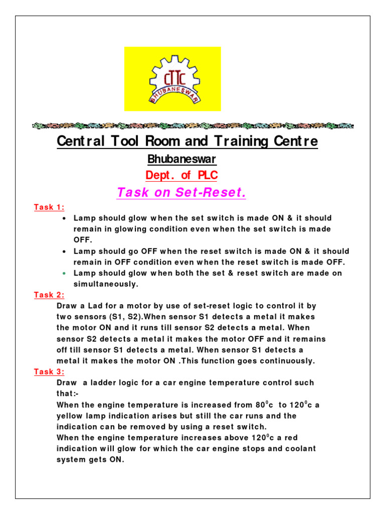 05 Task On Set-Reset | PDF