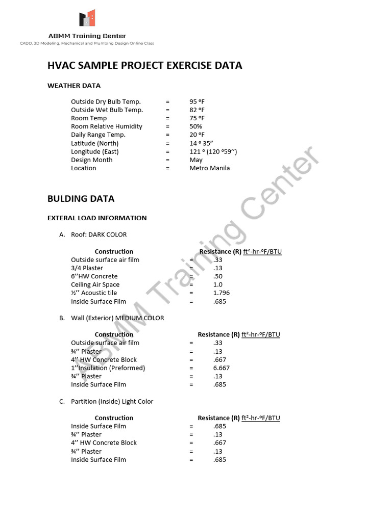 HVAC SYSTEM DESIGN Manual and References PDF Plaster Concrete