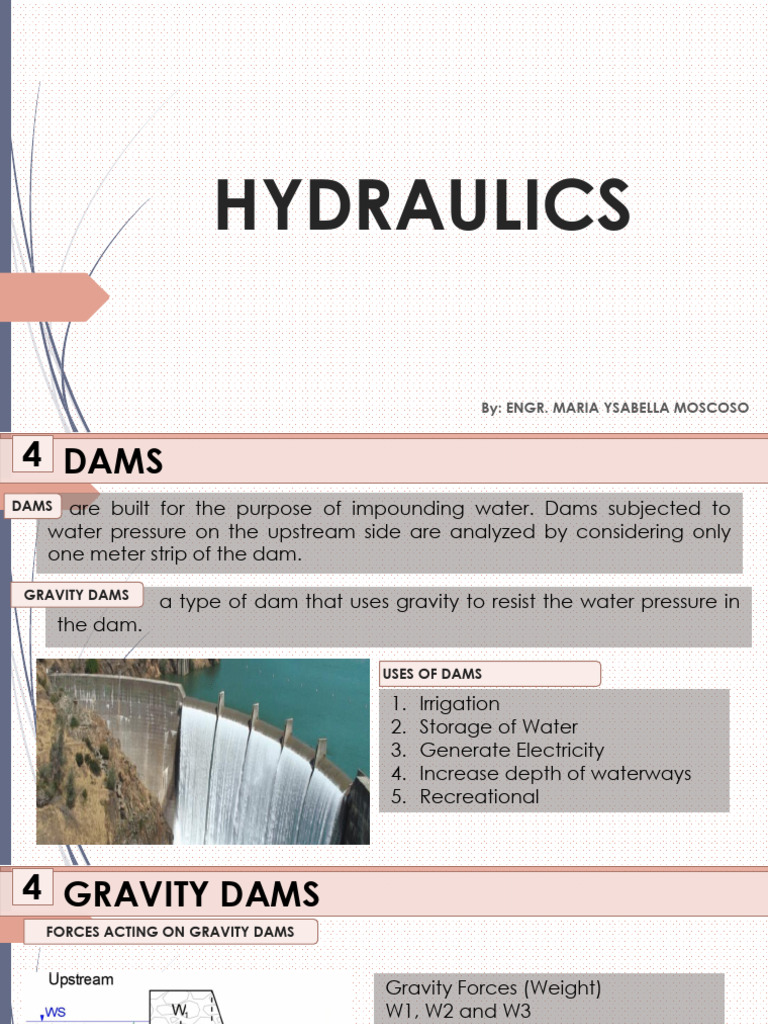 Hydraulics Analysis Of Dam 2 1 Pdf Dam Force