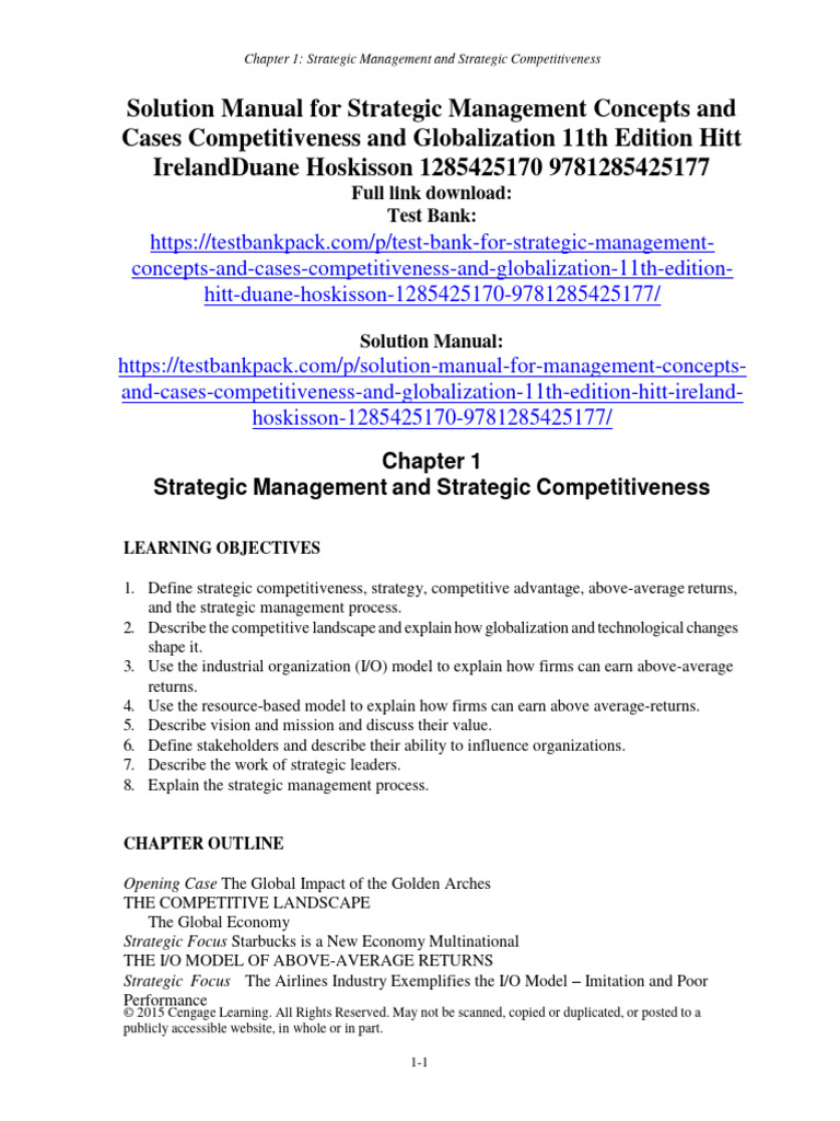 Strategic Management Overview and Concepts | PDF | Business | Finance ...