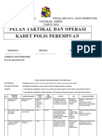 Pelan Taktikal Operasi Kadet Polis