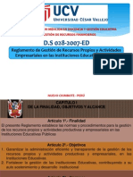 D.S. 028 - 2007-ED para Sustentación
